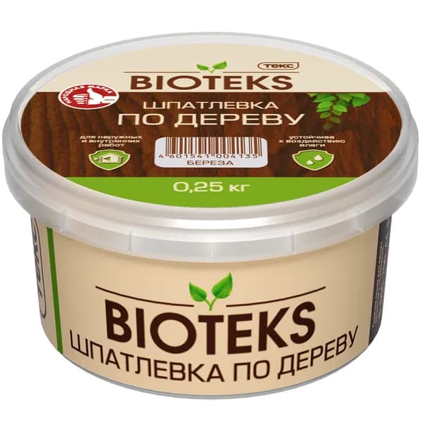 Шпатлевка по дереву "береза" BIOTEKS 0,25 кг