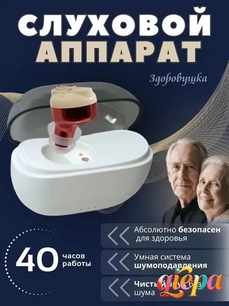 Слуховой аппарат для пожилых с зарядным устройством