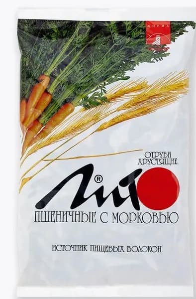 Отруби ЛИТО пшен гран хруст 200 г кальций/морковь