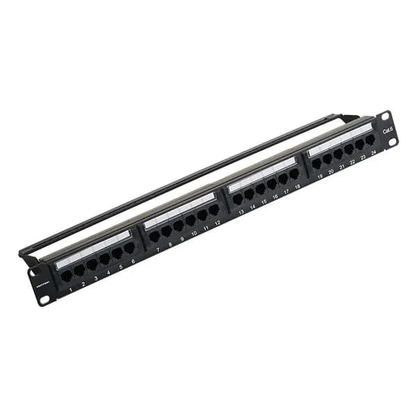 Патч панель UTP 24 порта Vention неэкранированная, RJ-45 cat 6 разъемы crone,арт. KGCB0