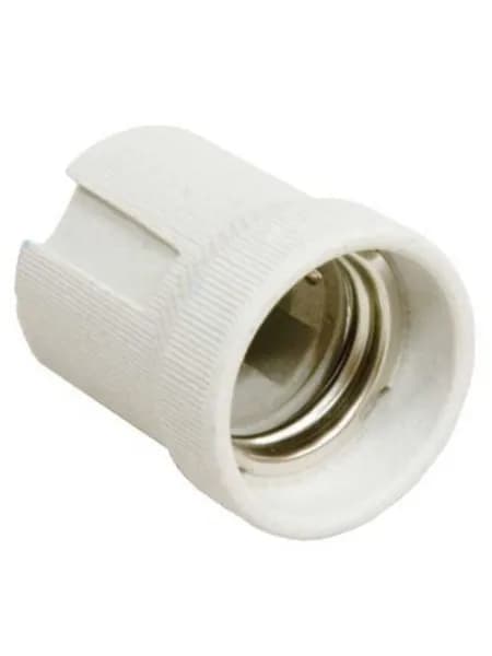 Патрон для ламп General Lighting Systems E27, керамический, подвесной, белый, 474007
