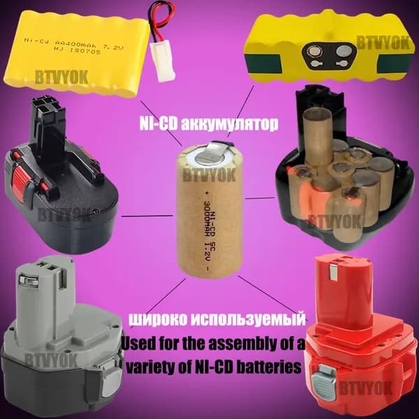 Аккумулятор SC 1.2V 1 шт. ,3000mah Sub C NiCd аккумуляторная батарея электродрели
