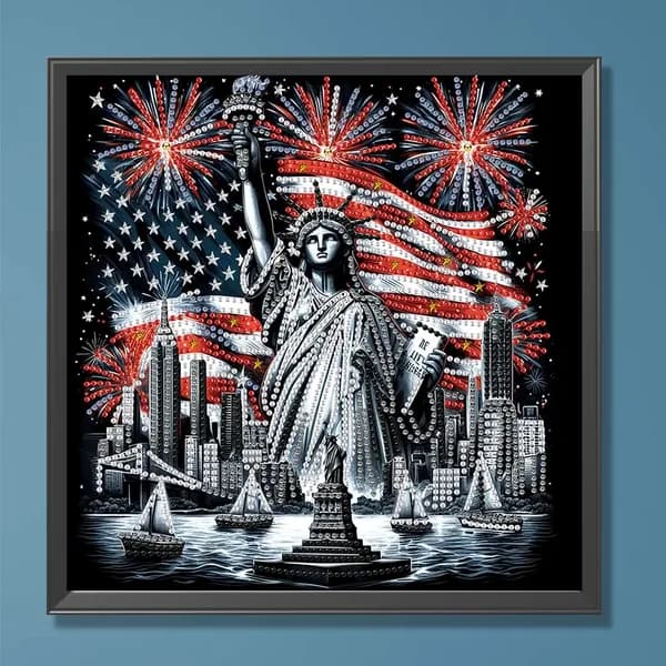 Частичная алмазная картина Флаг США в стиле DIY, 30 30 см, из смолы