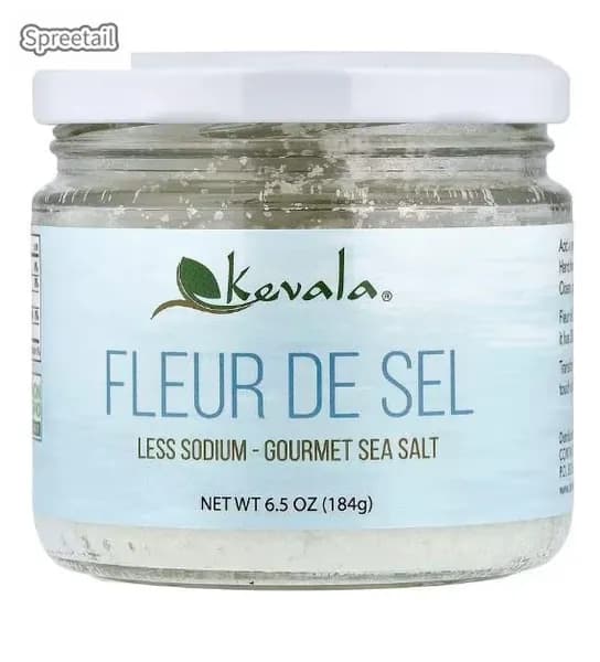 Kevala, Цветочная соль с низким содержанием натрия, вкусная морская соль, 6,5 унций (184 грамма)