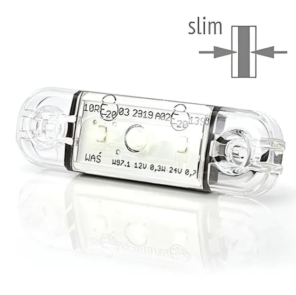Фонарь габаритный белый 3LED 12V-24V (WAS)