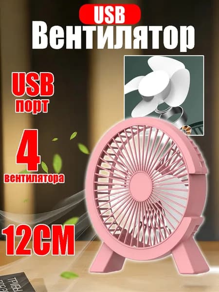 Настольный вентилятор 122753, розовый