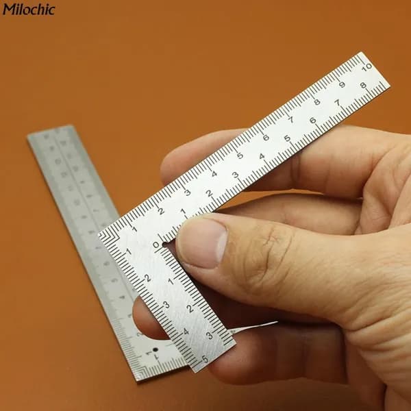 milochic Линейка, угольник строительный 50мм х 100мм, Нержавеющая сталь