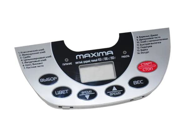Аппликация хлебопечки Maxima MBM-0219