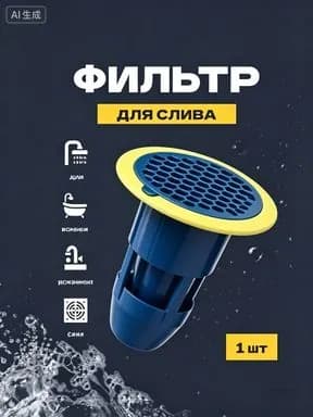 Сетка для раковины 7 см х 7.5 см, 1 шт
