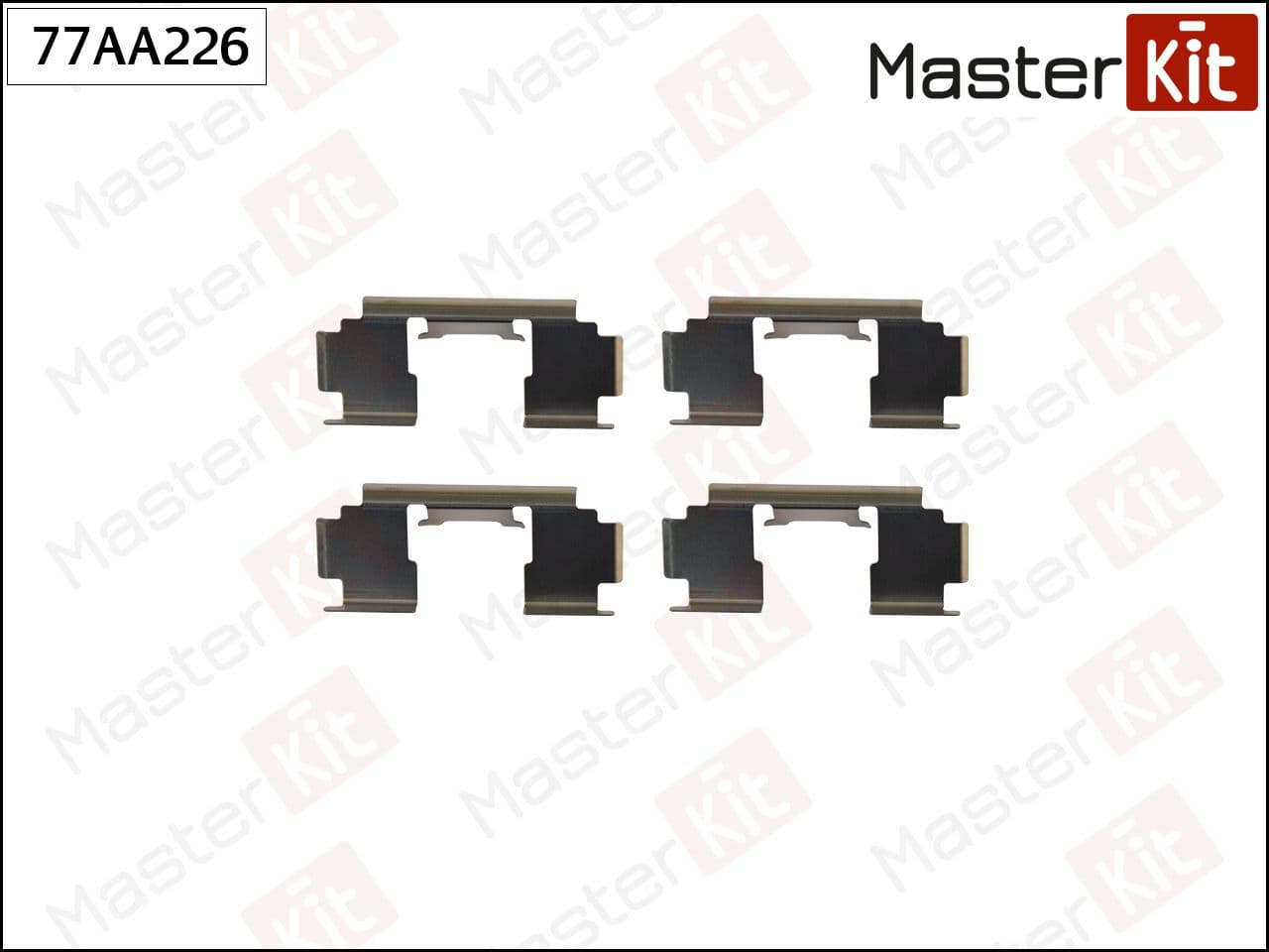 Комплект установочный тормозных колодок Honda Civic VIIESET 00-06Rover 45RT 00-05 MasterKit 77AA226