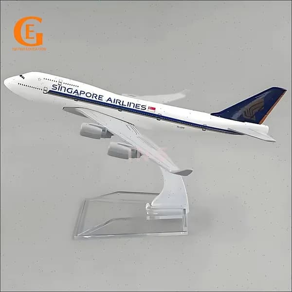 Металлическая Модель Самолета Боинг 747, Сингапурские Авиалинии B747, Singapore Airlines