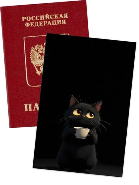 обложка на паспорт котики