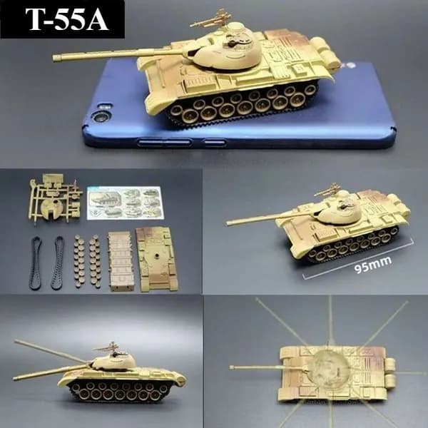 Миниатюрная Модель Танка В Масштабе 1:72, Пластик, Легко Собирается, Может Быть Раскрашена, Случайные Цвета