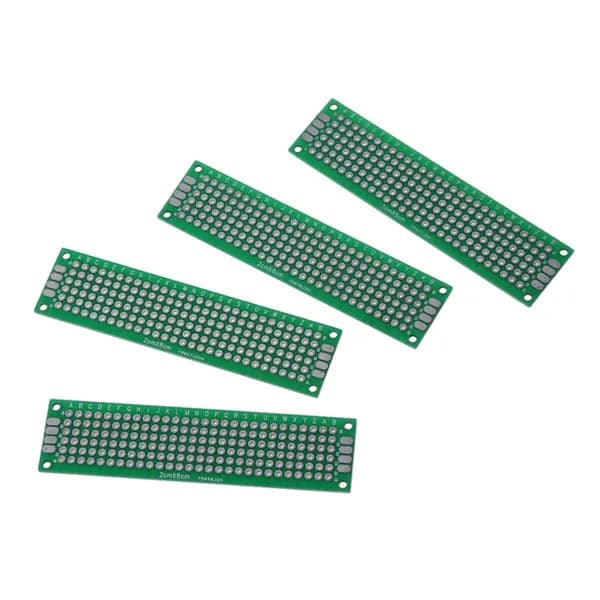 4 шт. Двусторонняя прототипная печатная плата FR-4 PCB Stripboard Универсальная печатная плата размером 2*8 см