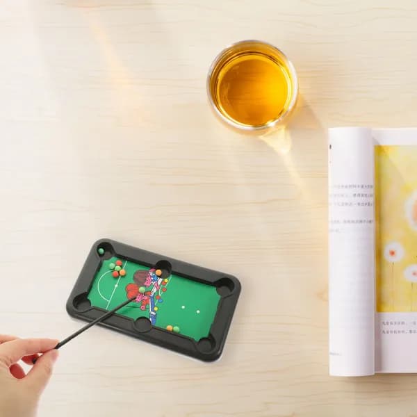 Портативный мини бильярдный стол из пластика для игры, набор из 4 набук