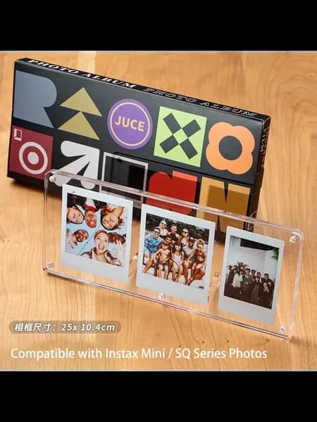 Прозрачный акриловый магнитный блок для фото Instax и Polaro