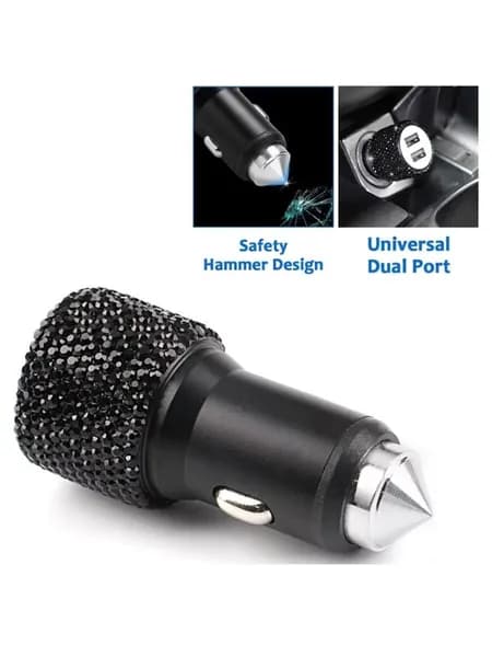 Автомобильный адаптер с двумя USB-портами, 5 В 2,1 А, автомобильные аксессуары.