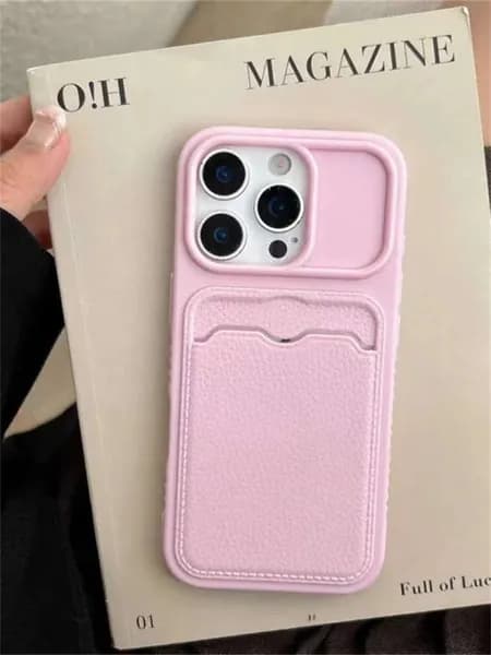 чехол для Apple iPhone 15 Pro Max (Айфон 15 Про Макс) С карточным пакетом, текстурой кожи,мягкий case