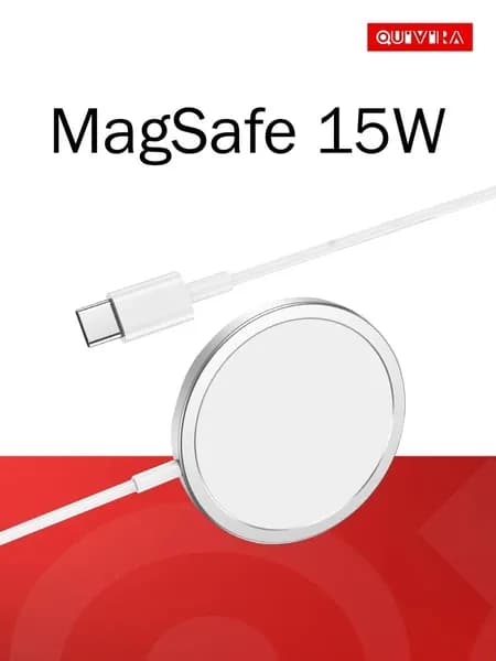 Магнитная беспроводная зарядка для iPhone. MagSafe 15W Apple Iphone, белый