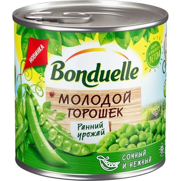 Горошек Bonduelle зеленый молодой 200 г