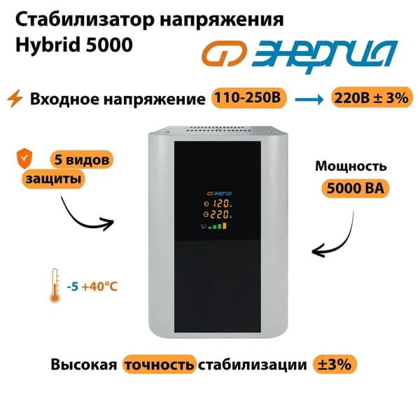Стабилизатор напряжения Энергия Hybrid 5000