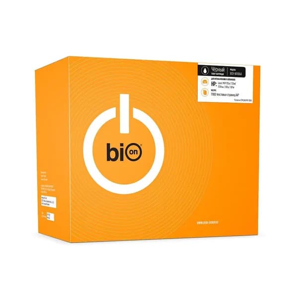 Картридж Bion с чипом BCR-W1106A для HP Laser107a/107w/MFP135a/135w/137fnw, Черный, 1000 страниц
