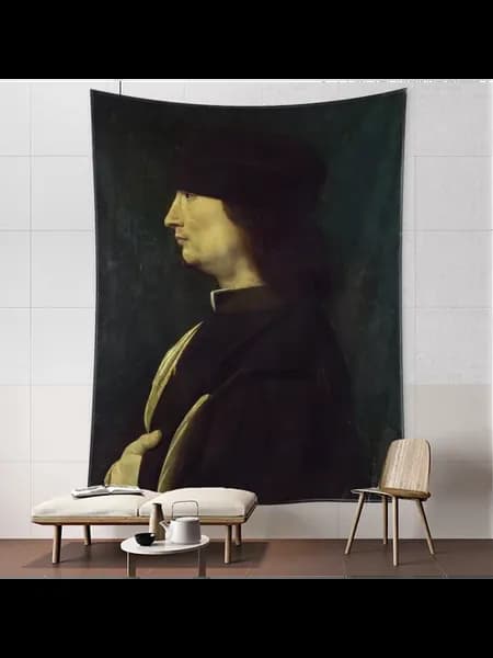 Гобелен "Портрет мужчины" 200x150cm, черный, gt1114-15
