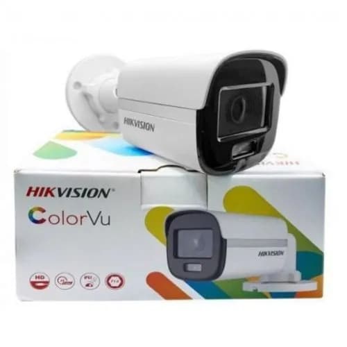 HIKVISION DS-2CE10DF0T-PF, 2 Мпикс, объектив 3,6 мм, ночное видение 20 м, полноцветная съемка, цветной VU, IP67, цилиндрическая камера