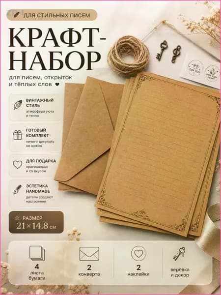 Винтажная крафт-бумага для письма