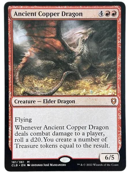 Магия сбора прокси-карт Высококачественные нефольговые Ancient Copper Dragon CLB #161