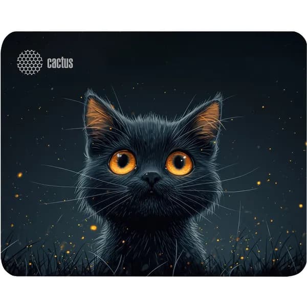 Cactus Коврик для мыши Black Cat 250x200x3мм CS - MPC - D09S