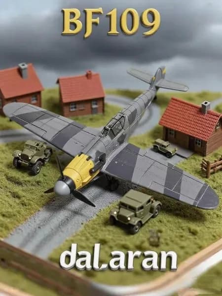 Самолет messerschmitt bf 109 1/48 Немецкая военная техника vs Ил-2,Сборная модель без клея,пластиковая-Dalaran