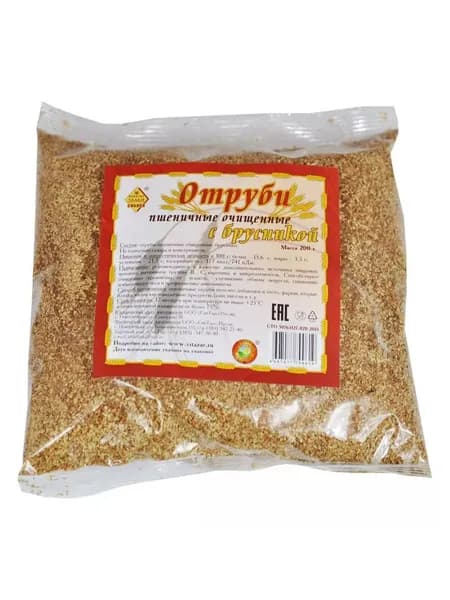 Отруби пшеничные брусника, 200 г