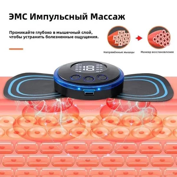 Sungtin 1 комплекта Массажный прибор бабочка EMS миостимулятор, массажер для шеи плеч спины рук ног, антицеллюлитный USB заряжаемый