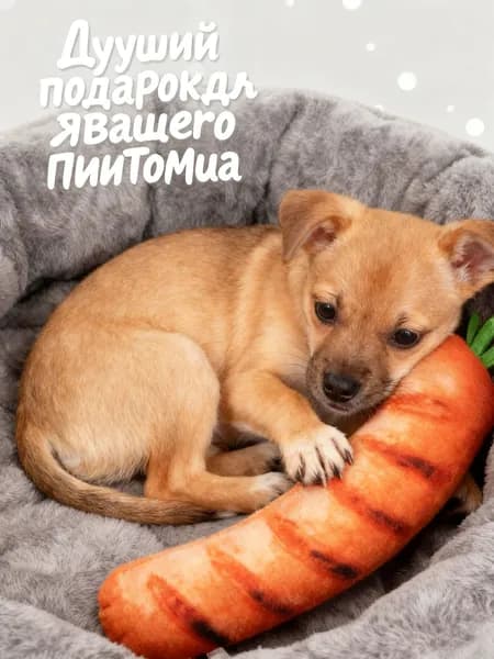 Игрушка для собак жевательная имитация мясной кости и куриных крыльев