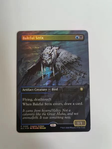 Магия сбора прокси-карт Высококачественные нефольговые Baleful Strix BLC #86 foil