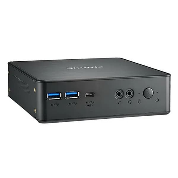 Shuttle Мини-ПК 74R-NC40U-010-SHU-001 (Intel Celeron 7305, RAM 64 ГБ, Intel UHD Graphics, DOS), 74R-NC40U-010-SHU-001, черный