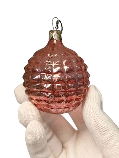 Советская ёлочная игрушка, Рельефный шар,сделано в СССР.
