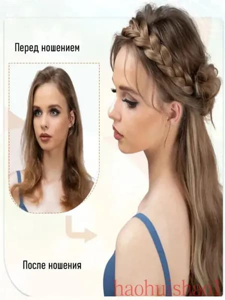 Ободок Косички Женский синтетический ремень для волос, головной убор, коса
