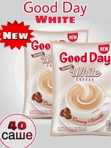 Кофейный напиток растворимый Good Day White Coffee 3в1, 40 пакетиков