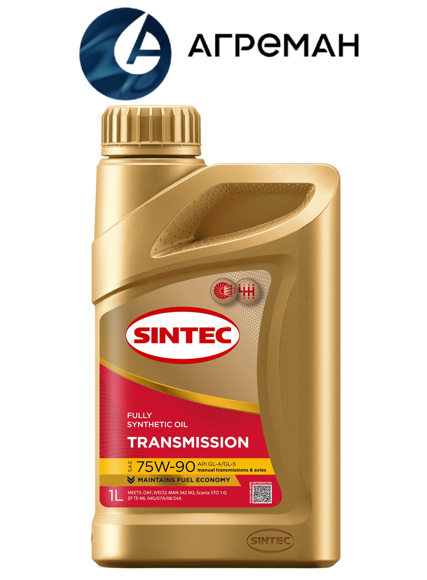 SINTEC Масло трансмиссионное, 1 л, 1 шт.