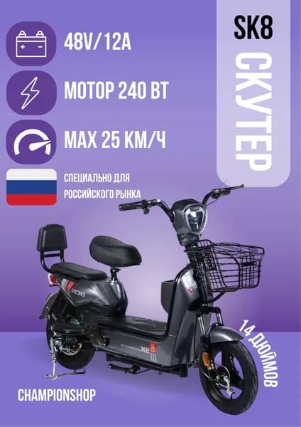 Электровелосипед 350 Вт гравировка 240 Вт 48V/12A