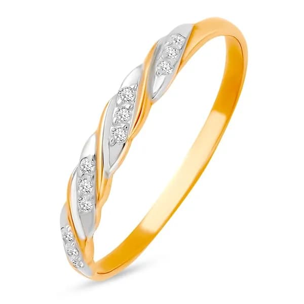 Кольцо золотое женское с фианитами 375 пробы 585GOLD