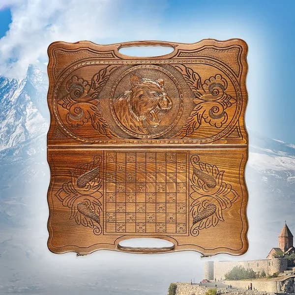 Резные нарды Яванский тигр
