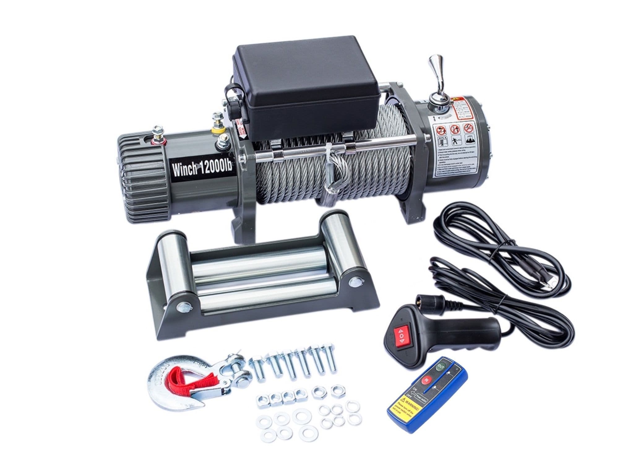 Электрическая лебедка Electric Winch 12000LBS 12V (с полным комплектом)