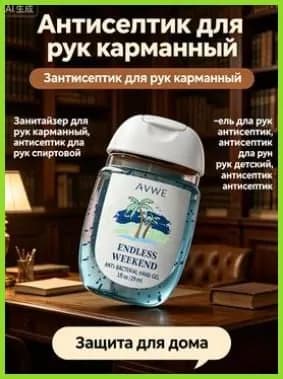 Американский мини-лосьон для рук Bath & Body Works, дезинфицирующее средство, антисептик, 29 мл, Turquoise Waters