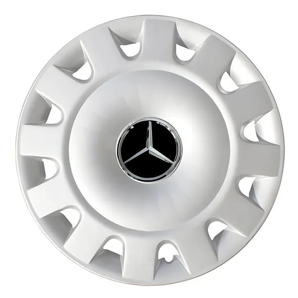 Матовые чёрные колпачки для дисков Mercedes-Benz, 75 мм