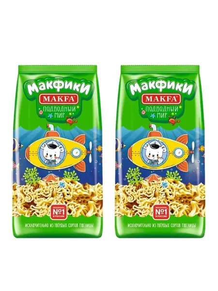 Макароны Макфа Макфики: Подводный мир, 2шт по 250гр