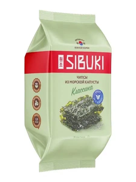 Чипсы Sibuki из морской капусты Классика, 17 г