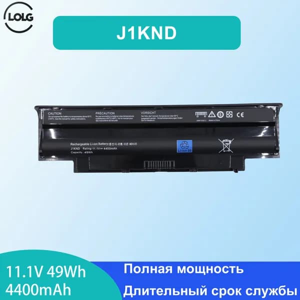 LOLG Аккумулятор для ноутбука Dell 4400 мАч, (J1KND 04YRJH FMHC10 YXVK2 J4XDH 9TCXN 9T48V 4T7JN Совместимые ноутбуки Модель: Для DELL Inspiron M501 M501R M511R M5010 M5010R M501D M5110 M5030 M5030R M411R M4110 M5010 M503 Для DELL Inspiron 13R N3010 N3010D Для DELL)